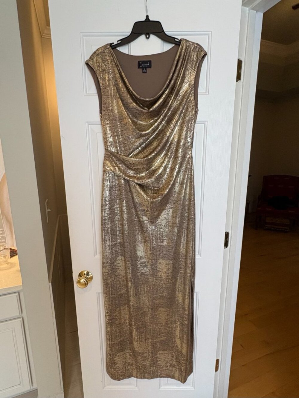 Connected Apparel Gold Dress